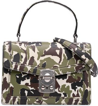 Miu Miu Pre-owned Womens Camouflage Leather Satchel - Khaki - One Size