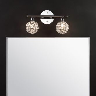 Jonathan Y Designs Maeve 13 2-Light Iron/Glass Contemporary Glam LED Vanity Light