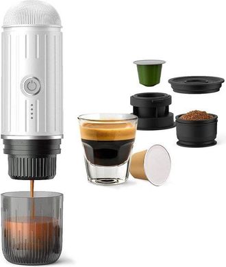 No Brand Cafetera Espresso Port&aacute;til De Viaje, Recargable Por Usb-c, Autocalentable, 19 Bares