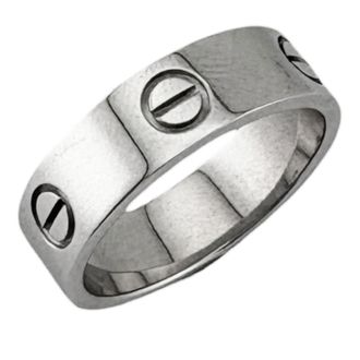 Cartier Love Silver White Gold (18K) Band Ring (Pre-Owned)