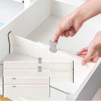 OEM Separador De Cajones Organizador, Juego De 4 Separadores De Caj&oacute;n Ajustables Para Tocador, Ba&ntilde;o, Cocina Y Escritorio