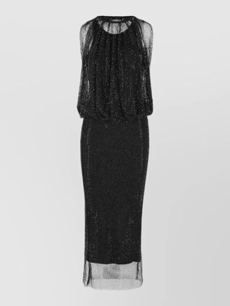 Sportmax pappa sleeveless jersey dress crystal detail