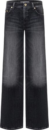 Cambio Jeans, Dames, Zwart, L, Katoen, Tess Superstretch Wide Jeans