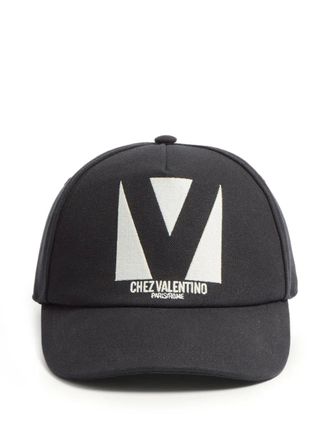 Valentino Garavani logo-embroidered baseball cap - men - Cotton/Polyester/Cotton - 58 - Black