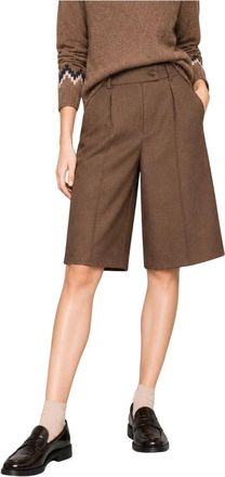 Kocca Korte Broeken, Dames, Bruin, 2Xs, Leer, Culotte Shorts