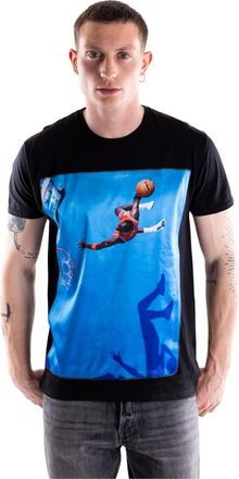 Bastille T-shirt met ronde hals en korte mouwen - Heren - T-shirts - Zwart - L - Katoen - Tops