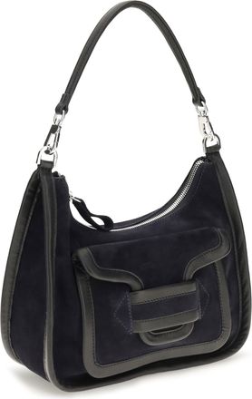 Pierre Hardy Womens Alpha Day Miss Leather Shoulder Bag Navy-Black Calf Bos Taurus