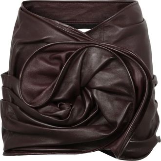 Magda Butrym Minigonna drappeggiata - Marrone