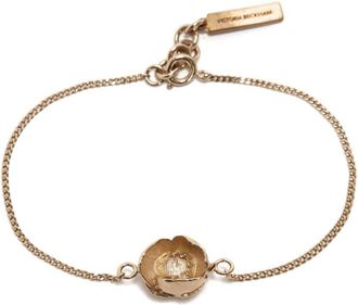 Victoria Beckham Camellia bracelet - women - White Gold Plated Brass - One Size