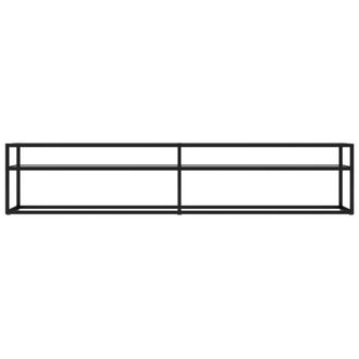 Berkfield Home TV Cabinet Transparent 200x40x40.5 cm Tempered Glass in Clear