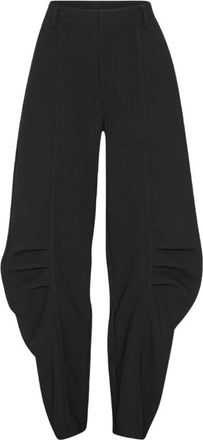 Rotate Balloon Suiting Cargo Broek - Dames - Wijde Broeken - Zwart - L - Leer - Broeken