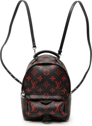 Louis Vuitton Black Red Color Pvc Leather Backpack (Pre-Owned)