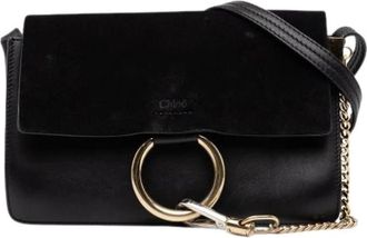 Chlo&eacute; Pre-owned Faye Crossbody Bag - Dames - Vintage Schoudertas - Zwart - ONE Size - Leer - Vintage