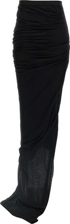 Rick Owens Womens Black Cotton Mini Skirt