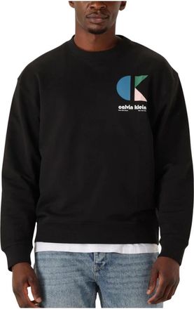 Calvin Klein Zwarte LS E 350Trry CK BHS Sweater - Heren - Sweatshirts - Zwart - XL - Wol - Hoodies & sweatvesten