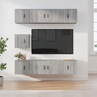 Berkfield Home 7 Piece TV Cabinet Set Grey Sonoma Engineered Wood