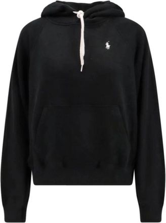 Ralph Lauren Cotton Blend Hoodie - Dames - Hoodies - Zwart - L - Katoen - Hoodies & sweatvesten