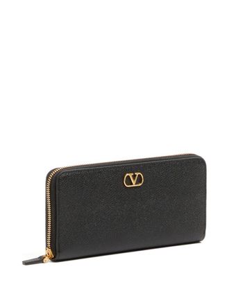 Valentino Garavani VLogo Signature Leather Wallet - Black