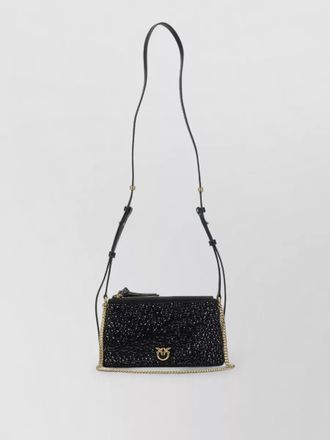 Pinko shoulder bag flap design adjustable chain strap