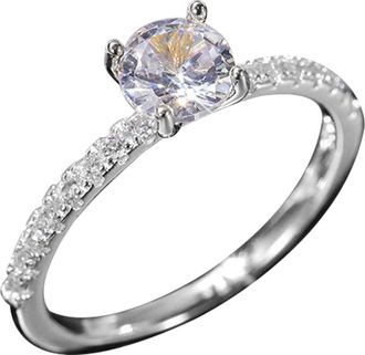 Generic Stainless Steel Jewellery For Women Silver Women Fashion Trend Full Zircon Ring Ladies Jewelry Rings For Size 5 11 Thumb Ring (Silver, 8)