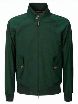 Baracuta Classic Bomber Jacket With Zip Closure