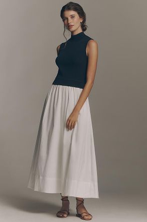 English Factory Sleeveless Twofer Midi Dress