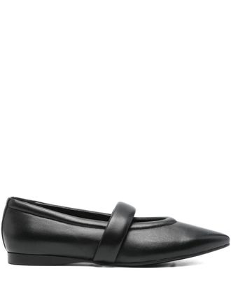 Evaluna pointed-toe ballet flats - women - Rubber/Calf Leather/Calf Leather - 37 - Black