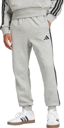 adidas Essentials 3-Stripes Fleece Sweatpants in Medium Grey Heather/Black at Nordstrom Rack, Size Xx-Large