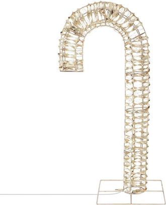 ECD Germany Ecd Germany - Bast&oacute;n De Caramelo Con 400leds En Dorado Con Iluminaci&oacute;n Blanco C&aacute;lido 75 Cm Decoraci&oacute;n Navide&ntilde;a Con Temporizador 6 Horas Adorno Festivo