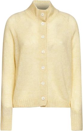 Blanca Vita Gebreide Cardigan - Dames - Vesten - Geel - M - Wol - Truien & Vesten
