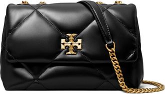 Tory Burch Small Kira Diamond Quilted Convertible Leather Shoulder Bag in Black at Nordstrom