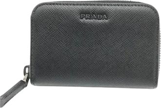 Prada Pre-owned Wallets, female, Black, Size: ONE SIZE Pre-owned Leather wallets