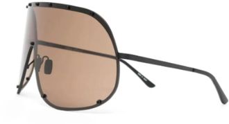 Rick Owens Sonnenbrillen - Sunglasses Shield Blk Temple/brown Lens - Gr. unisize - in Braun - f&uuml;r Damen