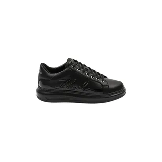 Karl Lagerfeld Schoenen, Heren, Zwart, 45 EU, Leer, Signature Kapri Sneakers
