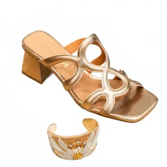 Lodi Womens Go Heeled Sandal In Gold