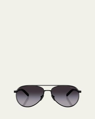 Prada PR B57S Aviator Steel Sunglasses