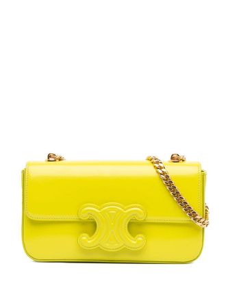 Celine 2022 Triomphe Calfskin Cuir Chain shoulder bag - women - Calf Leather - One Size - Yellow