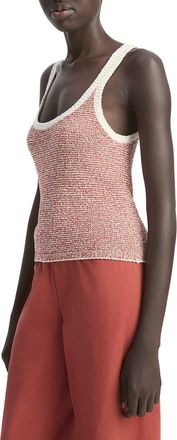 Vince Textured Micro Stripe Tank