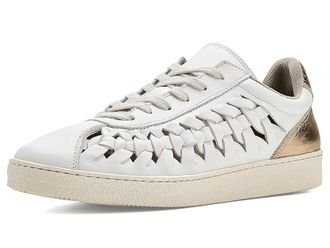 AllSaints Velma Woven Sneaker Womens Shoes Chalk White/ Gold : 10.5 M, Leather