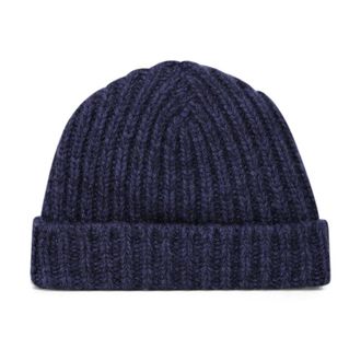Warm-Me Kasjmier muts - Heren - Accessoires - Blauw - Maat: ONE Size Kasjmier