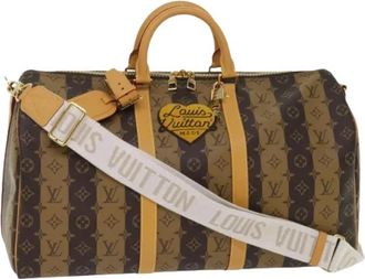 Louis Vuitton Pre-owned Boston Bag - Dames - Vintage Weekendtas - Bruin - ONE Size - Leer - Vintage