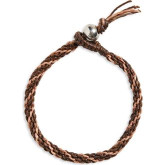 Caputo & Co. Mens Hand-Knotted Stripe Macram&eacute; Bracelet in Brown Combo at Nordstrom Rack