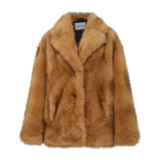 Stand Studio Artificial Fur Vanja - - Jackets - Donna - Marrone - M