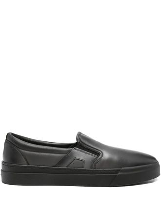 Santoni leather loafers - Black