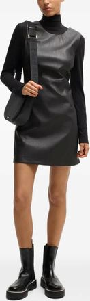 BOSS Abito corto in pelle sintetica - Nero
