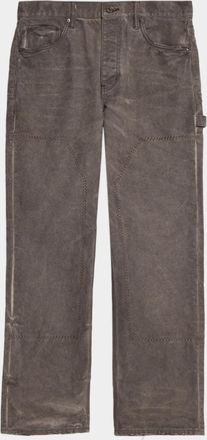 Purple Men & apos;s Canvas Overdye Carpenter Jeans