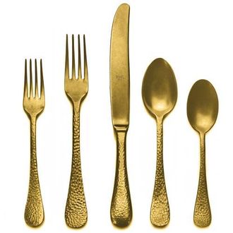 Mepra Epoque Pewter Gold Flatware Set - 5 Pieces at Nordstrom