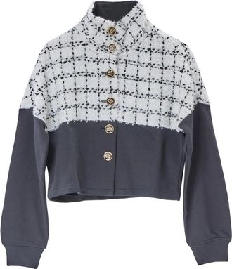 Karl Lagerfeld Boucl&eacute; Mix Jas - Dames - Zomerjassen - Wit - XS - Katoen - Jassen