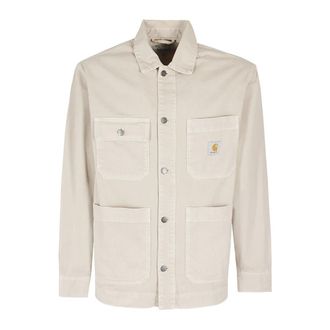 Carhartt Work in Progress Stenen Denim Overhemd Jas - Heren - Zomerjassen - Beige - XS - Denim - Jassen