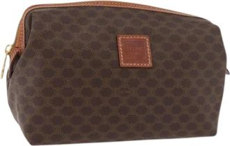 Celine Pre-owned Clutches, female, Brown, Size: ONE SIZE Pre-owned Macadam Canvas Pouch